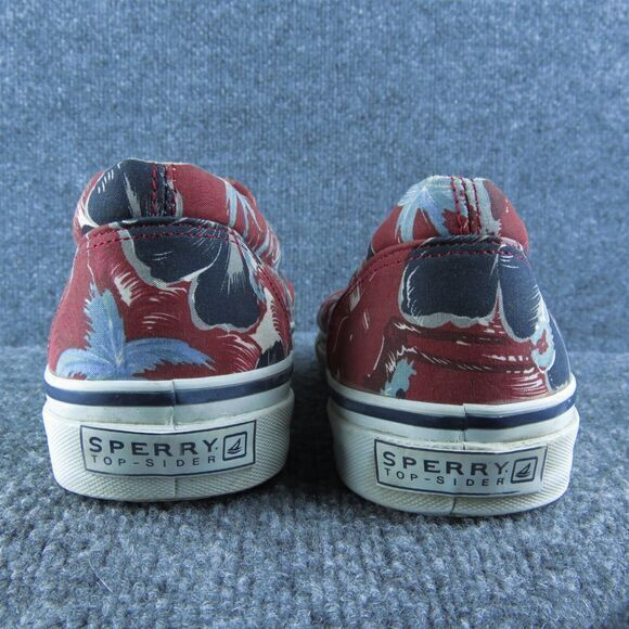 Sperry Floral Men Boat Shoe Size 11.5 Medium‎ Red Fabric Slip On - Picture 5 of 10